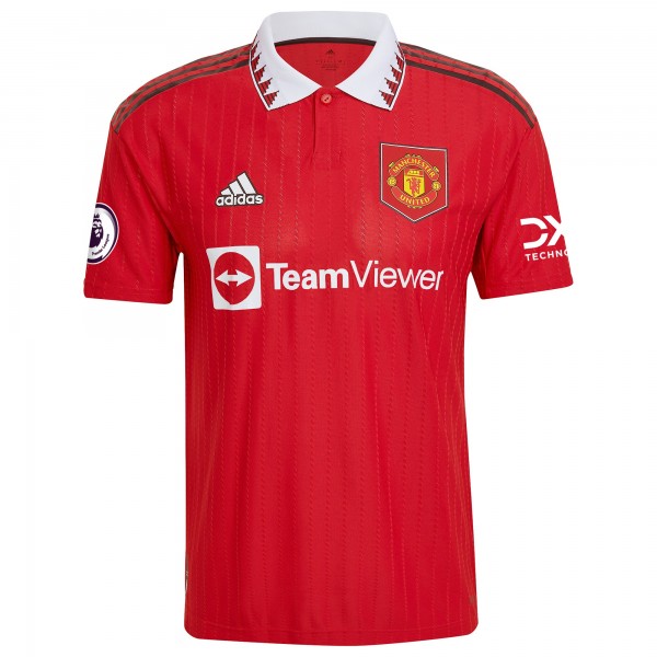 Игровая форма  Luke Shaw Manchester United adidas 2022/23 Home Authentic Player - Red