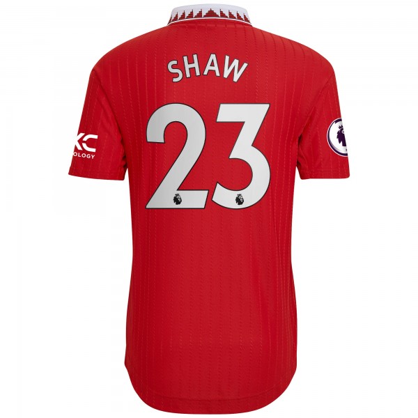 Игровая форма  Luke Shaw Manchester United adidas 2022/23 Home Authentic Player - Red