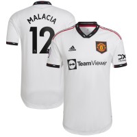 Игровая форма  Tyrell Malacia Manchester United adidas 2022/23 Away Authentic Player - White