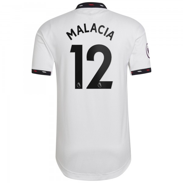 Игровая форма  Tyrell Malacia Manchester United adidas 2022/23 Away Authentic Player - White