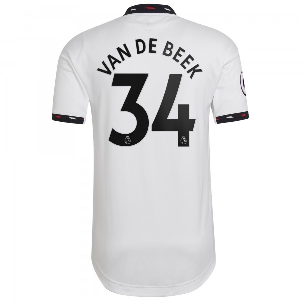 Игровая форма  Donny Van De Beek Manchester United adidas 2022/23 Away Authentic Player - White