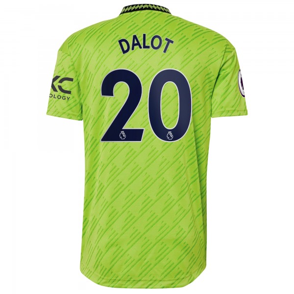 Игровая форма  Diogo Dalot Manchester United adidas 2022/23 Third Authentic Player - Neon Green