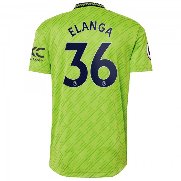 Игровая форма  Anthony Elanga Manchester United adidas 2022/23 Third Authentic Player - Neon Green
