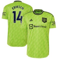 Игровая форма  Christian Eriksen Manchester United adidas 2022/23 Third Authentic Player - Neon Green
