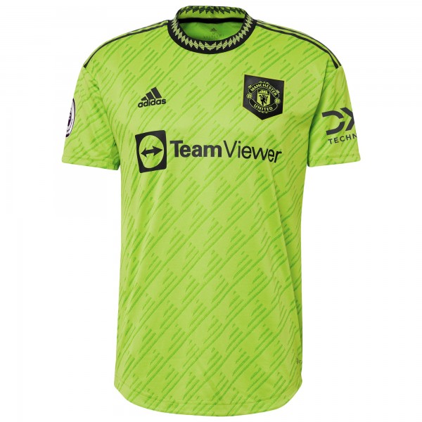 Игровая форма  Christian Eriksen Manchester United adidas 2022/23 Third Authentic Player - Neon Green