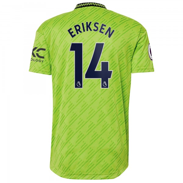 Игровая форма  Christian Eriksen Manchester United adidas 2022/23 Third Authentic Player - Neon Green