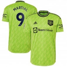 Игровая форма  Anthony Martial Manchester United adidas 2022/23 Third Authentic Player - Neon Green