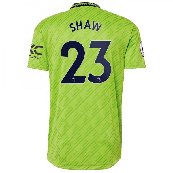 Игровая форма  Luke Shaw Manchester United adidas 2022/23 Third Authentic Player - Neon Green