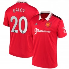 Игровая форма  Diogo Dalot Manchester United adidas 2022/23 Home Replica Player - Red
