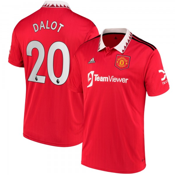Игровая форма  Diogo Dalot Manchester United adidas 2022/23 Home Replica Player - Red