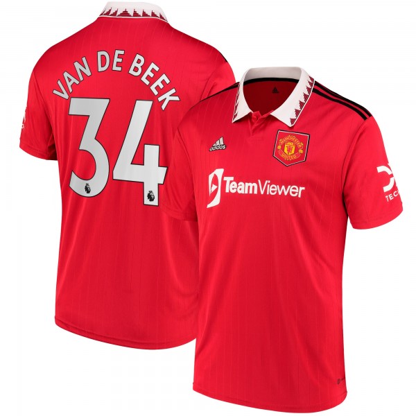 Игровая форма  Donny Van De Beek Manchester United adidas 2022/23 Home Replica Player - Red