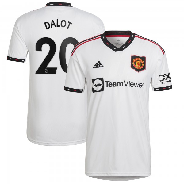 Игровая форма  Diogo Dalot Manchester United adidas 2022/23 Away Replica Player - White