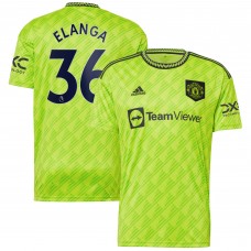Игровая форма  Anthony Elanga Manchester United adidas 2022/23 Third Replica Player - Neon Green