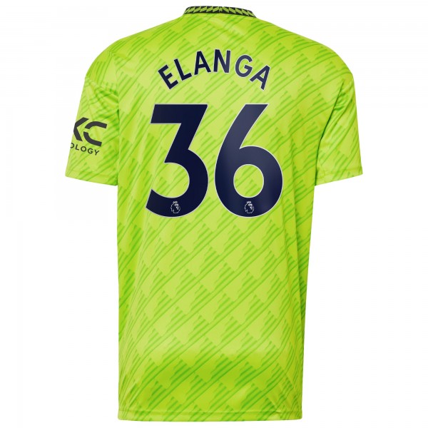 Игровая форма  Anthony Elanga Manchester United adidas 2022/23 Third Replica Player - Neon Green