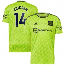 Игровая форма  Christian Eriksen Manchester United adidas 2022/23 Third Replica Player - Neon Green