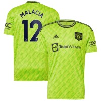 Игровая форма  Tyrell Malacia Manchester United adidas 2022/23 Third Replica Player - Neon Green