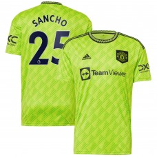 Игровая форма  Jadon Sancho Manchester United adidas 2022/23 Third Replica Player - Neon Green