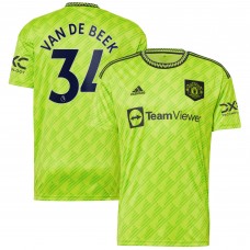 Игровая форма  Donny Van De Beek Manchester United adidas 2022/23 Third Replica Player - Neon Green