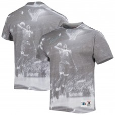 Футболка Larry Johnson Charlotte Hornets Mitchell & Ness Above The Rim - Heather Gray