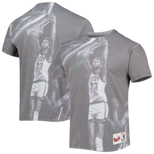 Футболка Kareem Abdul-Jabbar Milwaukee Bucks Mitchell & Ness Above The Rim - Gray