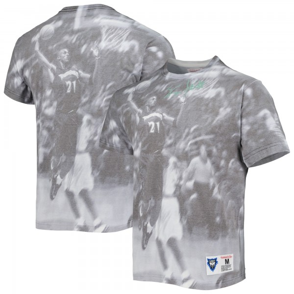 Футболка Kevin Garnett Minnesota Timberwolves Mitchell & Ness Above The Rim - Heather Gray