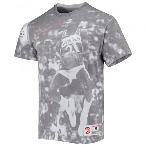 Футболка Dominique Wilkins Atlanta Hawks Mitchell & Ness Above The Rim - Heather Gray