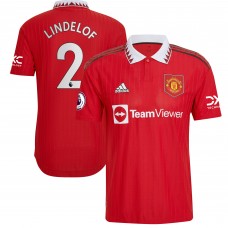 Игровая форма  Victor Lindelof Manchester United adidas 2022/23 Home Authentic Player - Red