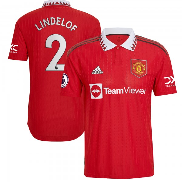 Игровая форма  Victor Lindelof Manchester United adidas 2022/23 Home Authentic Player - Red