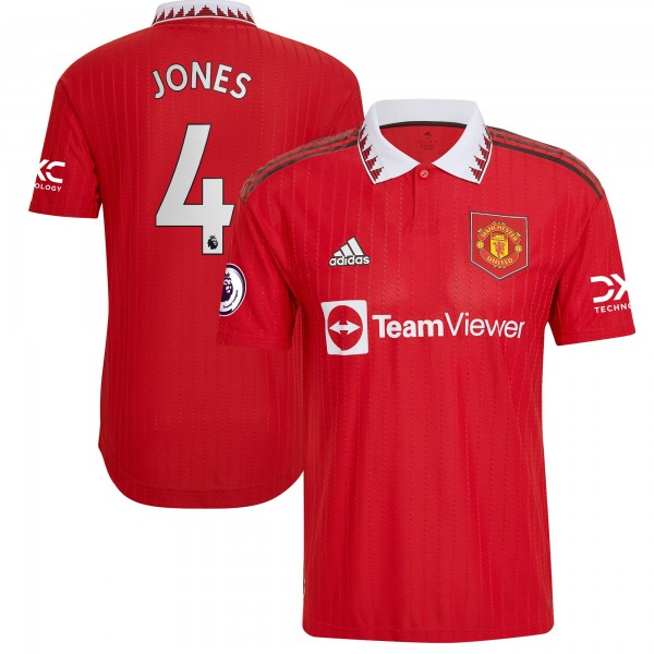 Игровая форма  Phil Jones Manchester United adidas 2022/23 Home Authentic Player - Red
