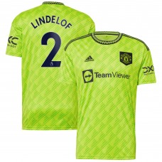 Игровая форма  Victor Lindelof Manchester United adidas 2022/23 Third Replica Player - Neon Green