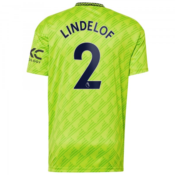 Игровая форма  Victor Lindelof Manchester United adidas 2022/23 Third Replica Player - Neon Green