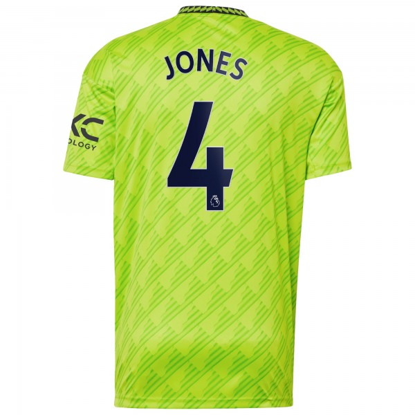 Игровая форма  Phil Jones Manchester United adidas 2022/23 Third Replica Player - Neon Green