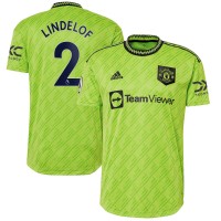 Игровая форма  Victor Lindelof Manchester United adidas 2022/23 Third Authentic Player - Neon Green