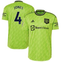 Игровая форма  Phil Jones Manchester United adidas 2022/23 Third Authentic Player - Neon Green