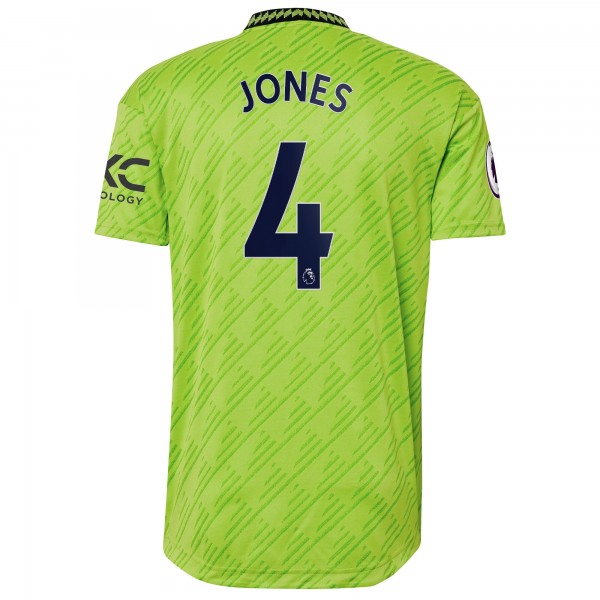 Игровая форма  Phil Jones Manchester United adidas 2022/23 Third Authentic Player - Neon Green