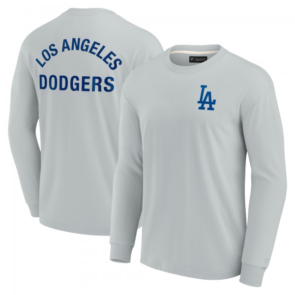Unisex Los Angeles Dodgers Fanatics Gray Elements Super Soft Long Sleeve T-Shirt