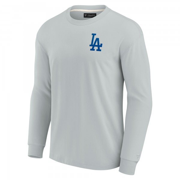 Unisex Los Angeles Dodgers Fanatics Gray Elements Super Soft Long Sleeve T-Shirt