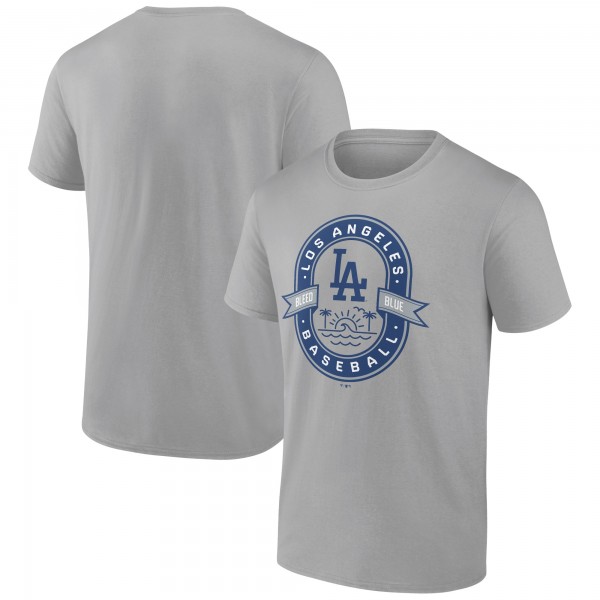 Los Angeles Dodgers Heather Gray Glory Bound Bleed Blue T-Shirt
