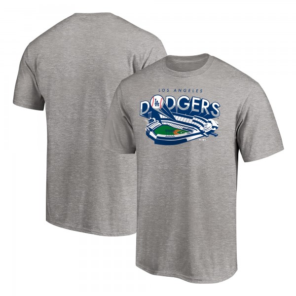 Los Angeles Dodgers Heather Gray Team Heater T-Shirt