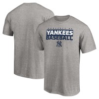 New York Yankees Heather Gray Gain Ground T-Shirt