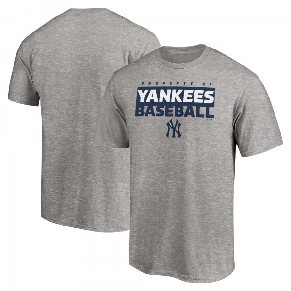 New York Yankees Heather Gray Gain Ground T-Shirt