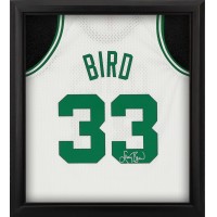 Autographed Boston Celtics Larry Bird Fanatics Authentic Framed Mitchell & Ness White 1985-86 Swingman Jersey Shadowbox