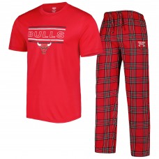Пижама штаны и футболка Chicago Bulls Concepts Sport Badge - Red/Black