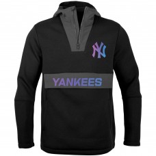 Кофта на короткой молнии New York Yankees Levelwear Black Ruckus