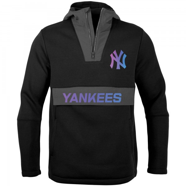 Кофта на короткой молнии New York Yankees Levelwear Black Ruckus