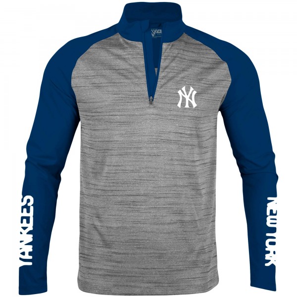 Кофта на короткой молнии New York Yankees Levelwear Vandal Raglan - Heather Gray