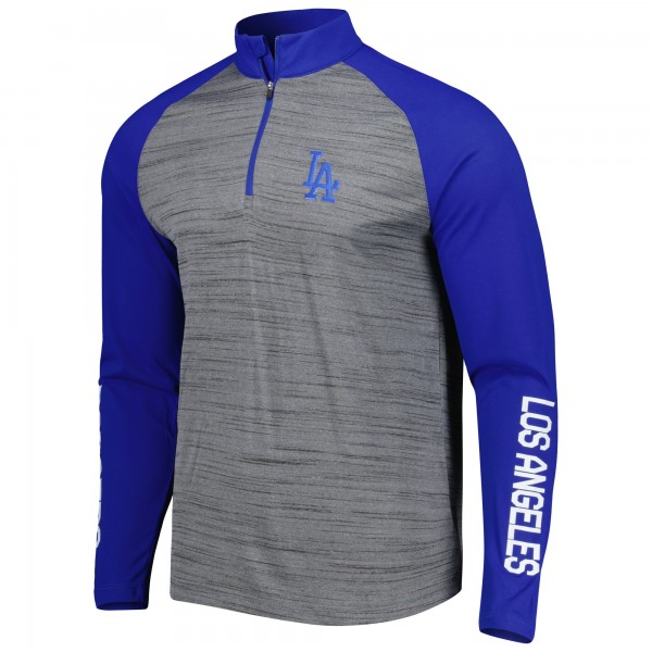 Кофта на короткой молнии Los Angeles Dodgers Levelwear Vandal Raglan - Heather Gray