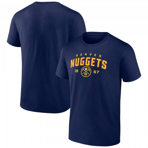 Denver Nuggets Navy Rebel Logo T-Shirt