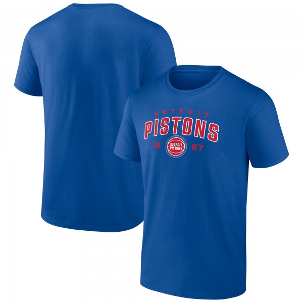 Detroit Pistons Blue Rebel Logo T-Shirt