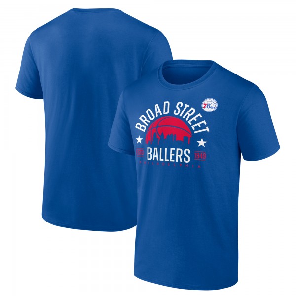 Philadelphia 76ers Royal Core Hometown Launch T-Shirt